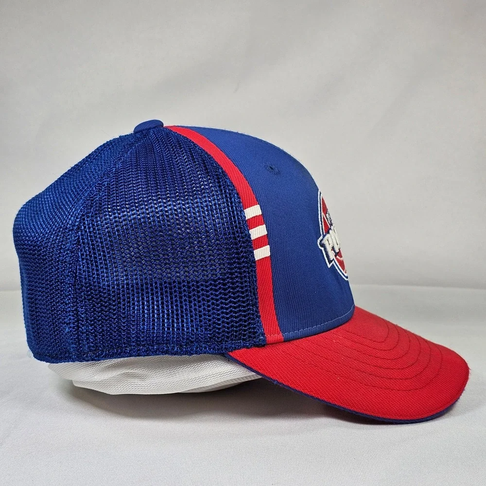 Adidas Detroit Pistons Kids Youth NBA Trucker Hat Blue Red Mesh‎ Cap